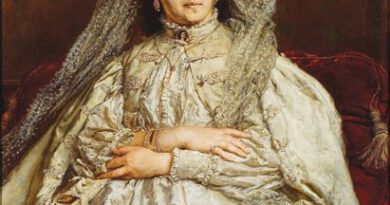 Jan Matejko. Portret żony artysty, Teodory z Giebułtowskich, w sukni ślubnej. Źr&oacute;dło: Wikipedia