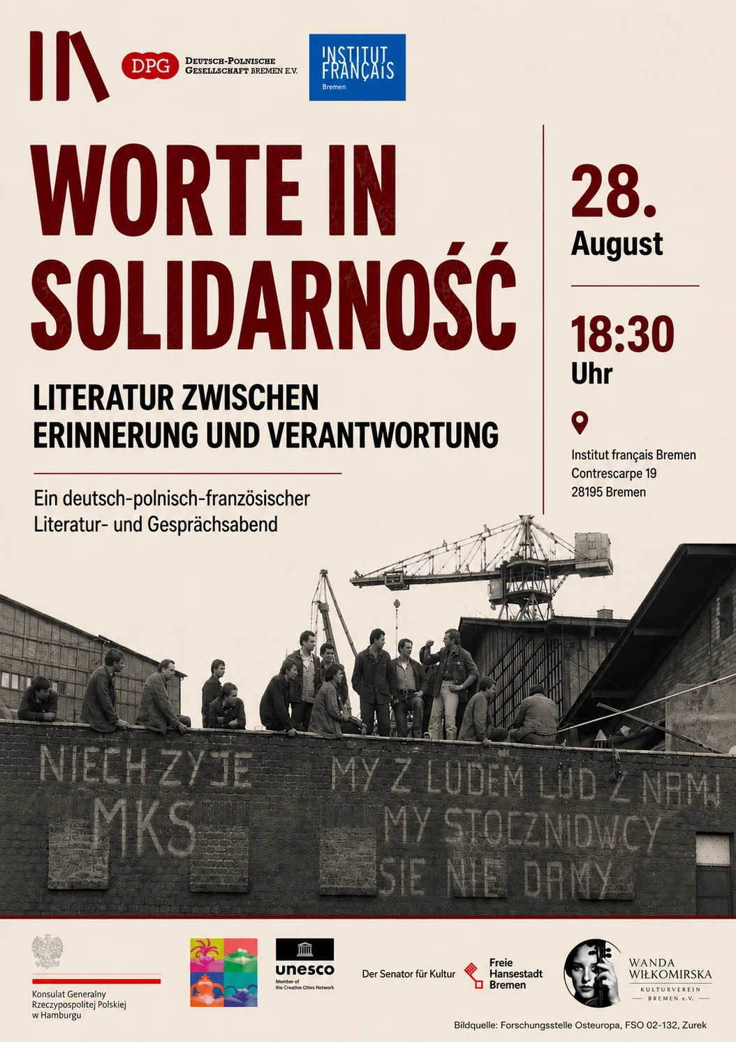 Plakat Literatur mit Logos